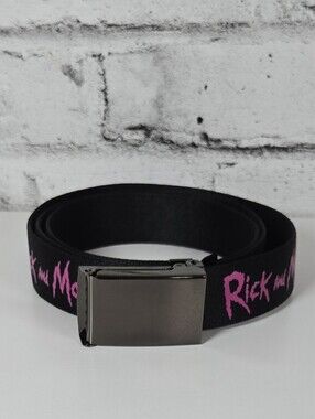 Rick and Morty Pink Logo Web Belt Cartoon Network One Size Y2K
